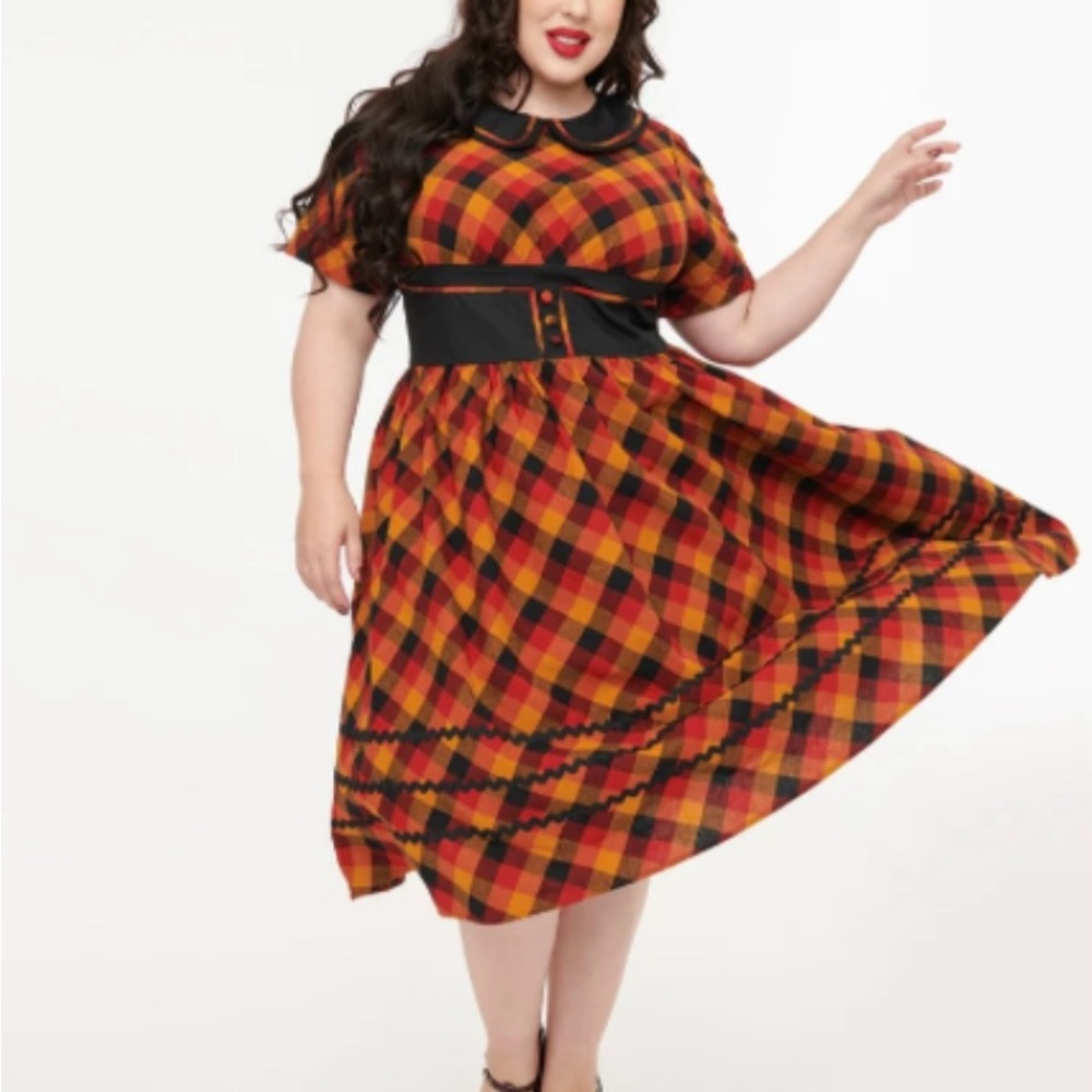 Plaid Women's Dress in Red and Black